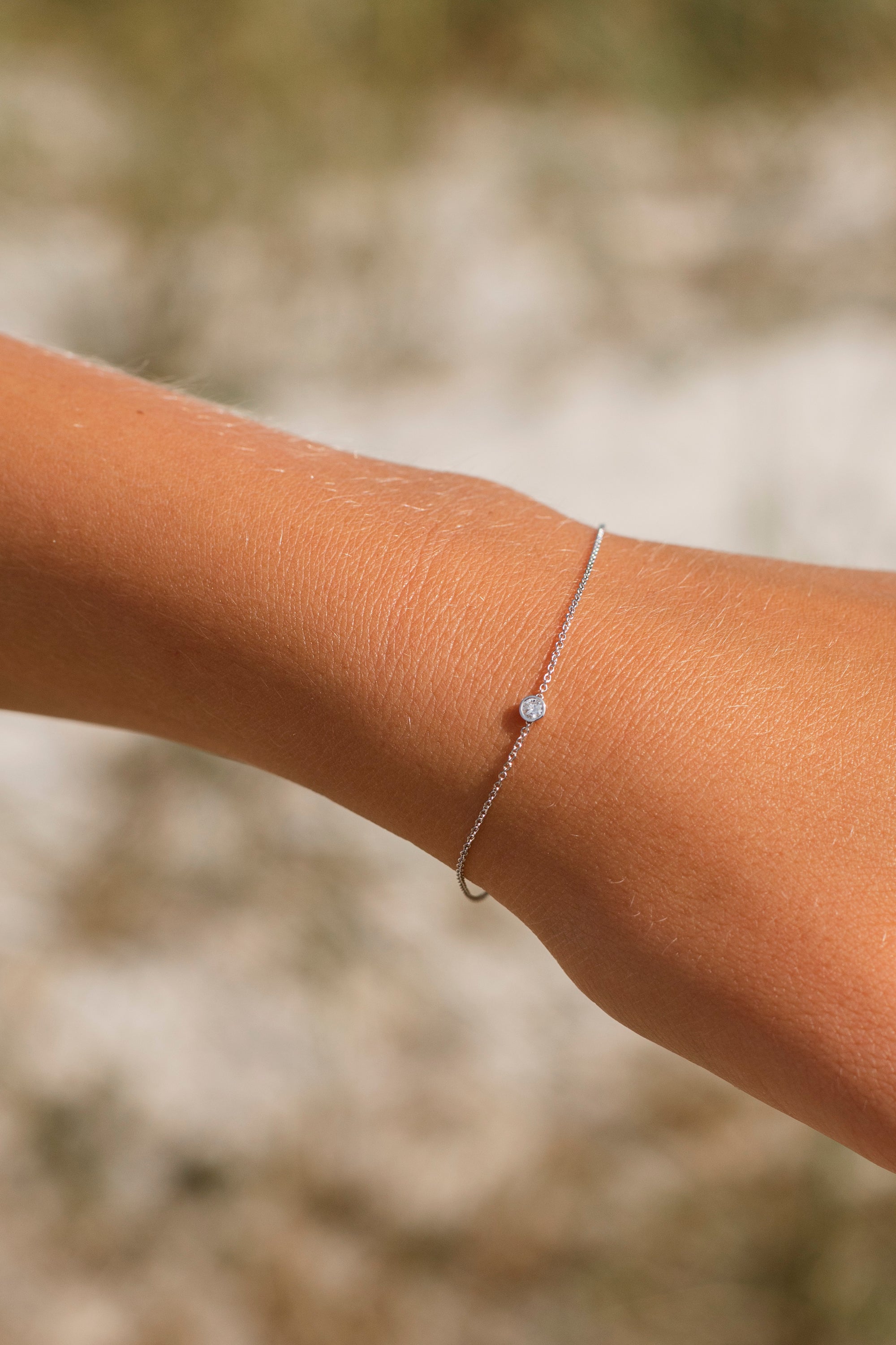 Marianne diamantarmband, 18k gult guld / vitguld