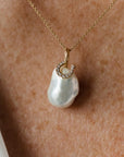 Anna Pearl Pendant, 18k Yellow Gold