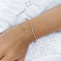 Elise Diamond Tennis Bracelet, 18k Yellow Gold / White Gold