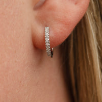 Ingrid diamanthoops, 18k gult guld / vitguld