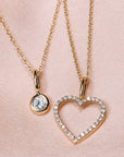 Astrid XL Diamond Heart Necklace