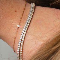 Marianne Single Diamond Bracelet, 18k Yellow Gold / White Gold