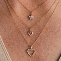 Amy diamantblomma, berlock, 18K gult guld / vitguld
