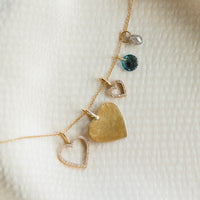 Astrid Solid Heart berlock, 18k gult guld