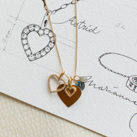 Astrid Solid Heart berlock, 18k gult guld