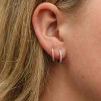 Ingrid diamanthoops, 18k gult guld / vitguld