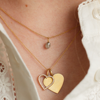 Stella Raw Diamond berlock, 18k gult guld