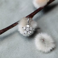 Amy diamantblomma, berlock, 18K gult guld / vitguld