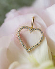 Astrid XL Heart Pendant, 18k Yellow Gold / White Gold
