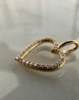 Astrid XL Heart Pendant, 18k Yellow Gold / White Gold