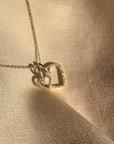 Astrid XL Heart Pendant, 18k Yellow Gold / White Gold