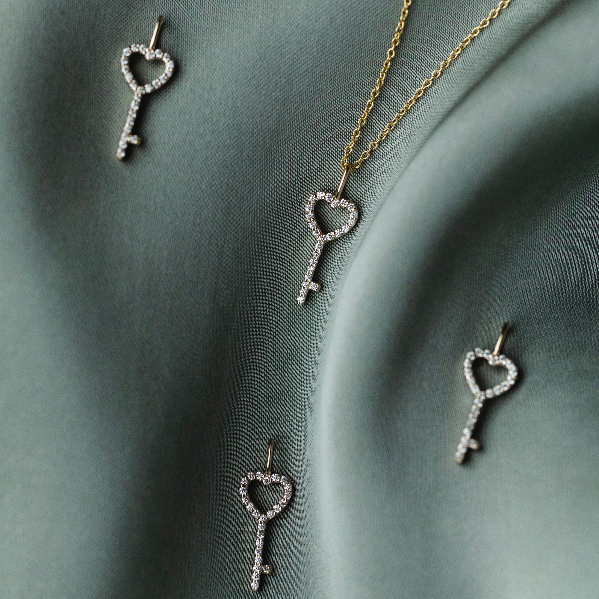 Astrid Diamond Key Pendant