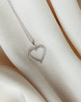 Astrid XL Heart Pendant, 18k Yellow Gold / White Gold