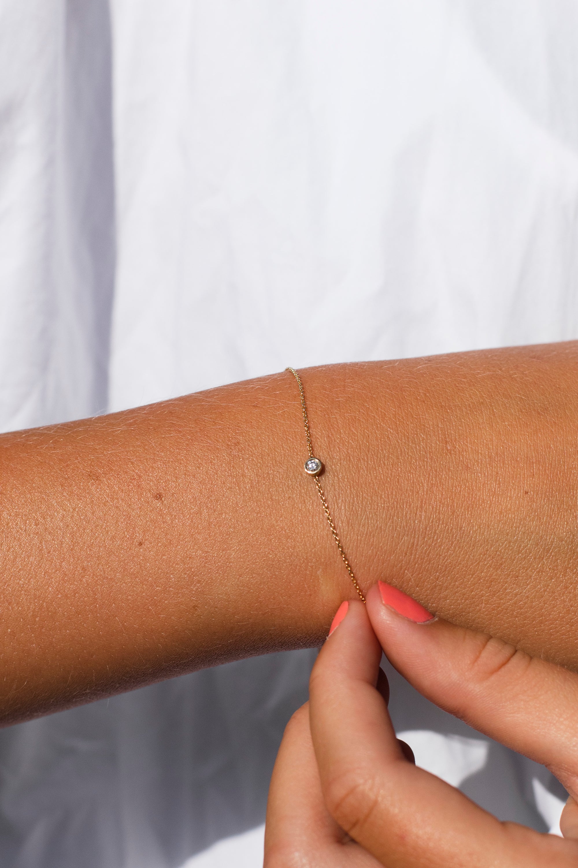 Marianne diamantarmband, 18k gult guld / vitguld