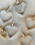 Astrid XL Heart Pendant, 18k Yellow Gold / White Gold
