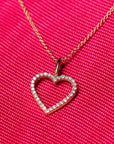 Astrid XL Heart Pendant, 18k Yellow Gold / White Gold