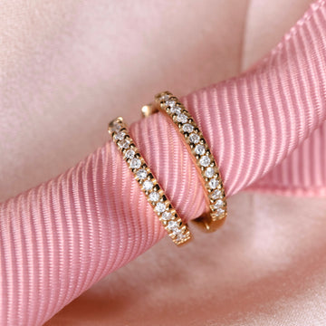 Ingrid diamanthoops, 18k gult guld / vitguld