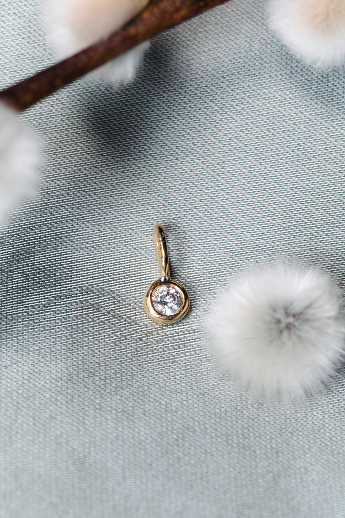 Greta diamantberlock, 18k gult guld / vitt guld