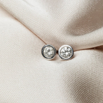 Elin Signature Diamond Earrings, 18k Gold / White Gold