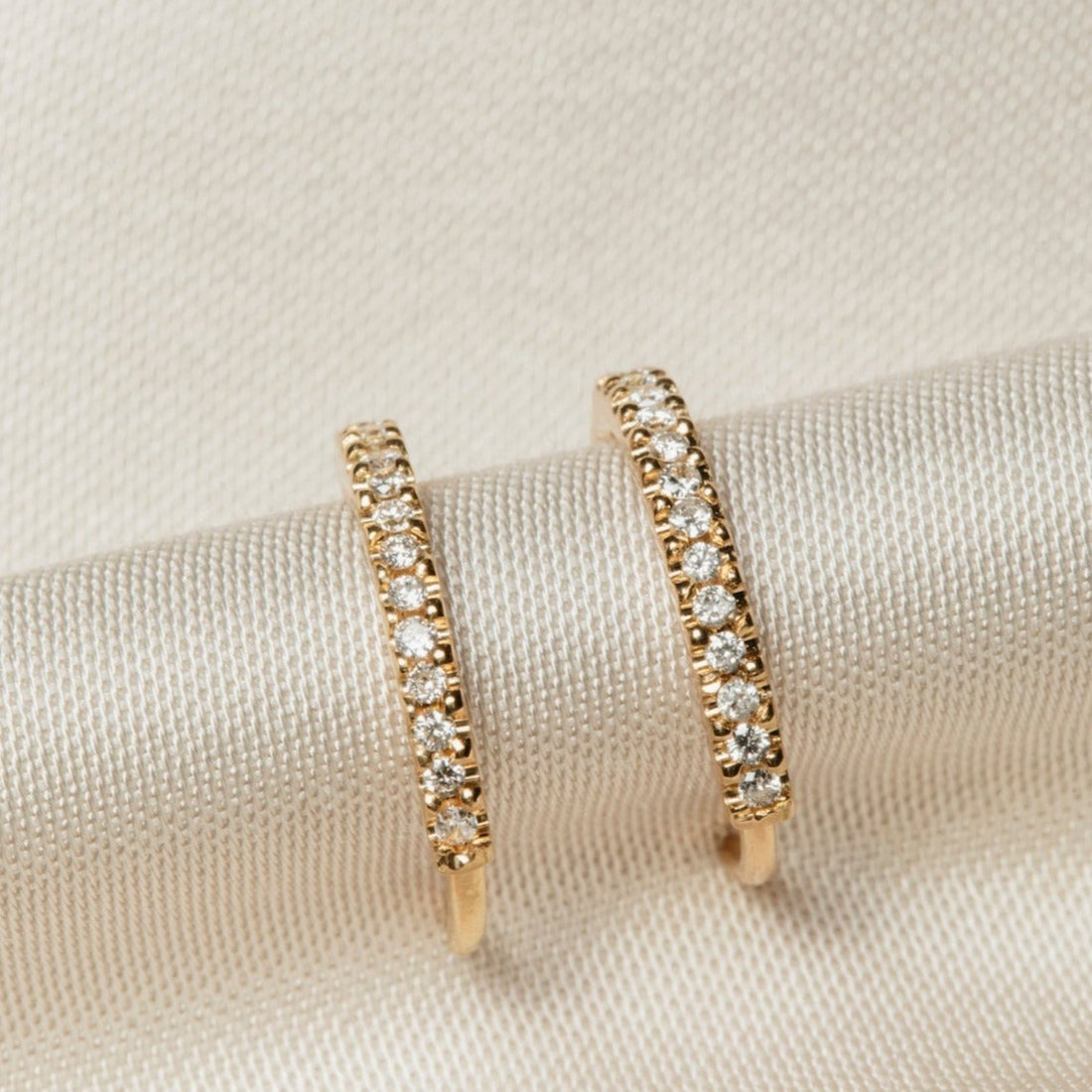 Diamond shop hoop earrings