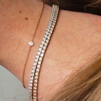 Marianne Single Diamond Bracelet, 18k Gold / White Gold