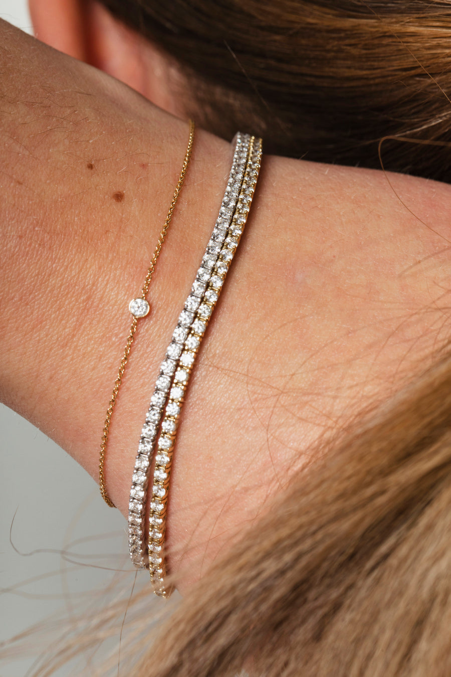 Marianne Diamantarmband, 18k guld/vitguld