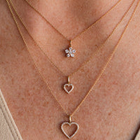 Astrid Heart Necklace, 18k Gold / White Gold
