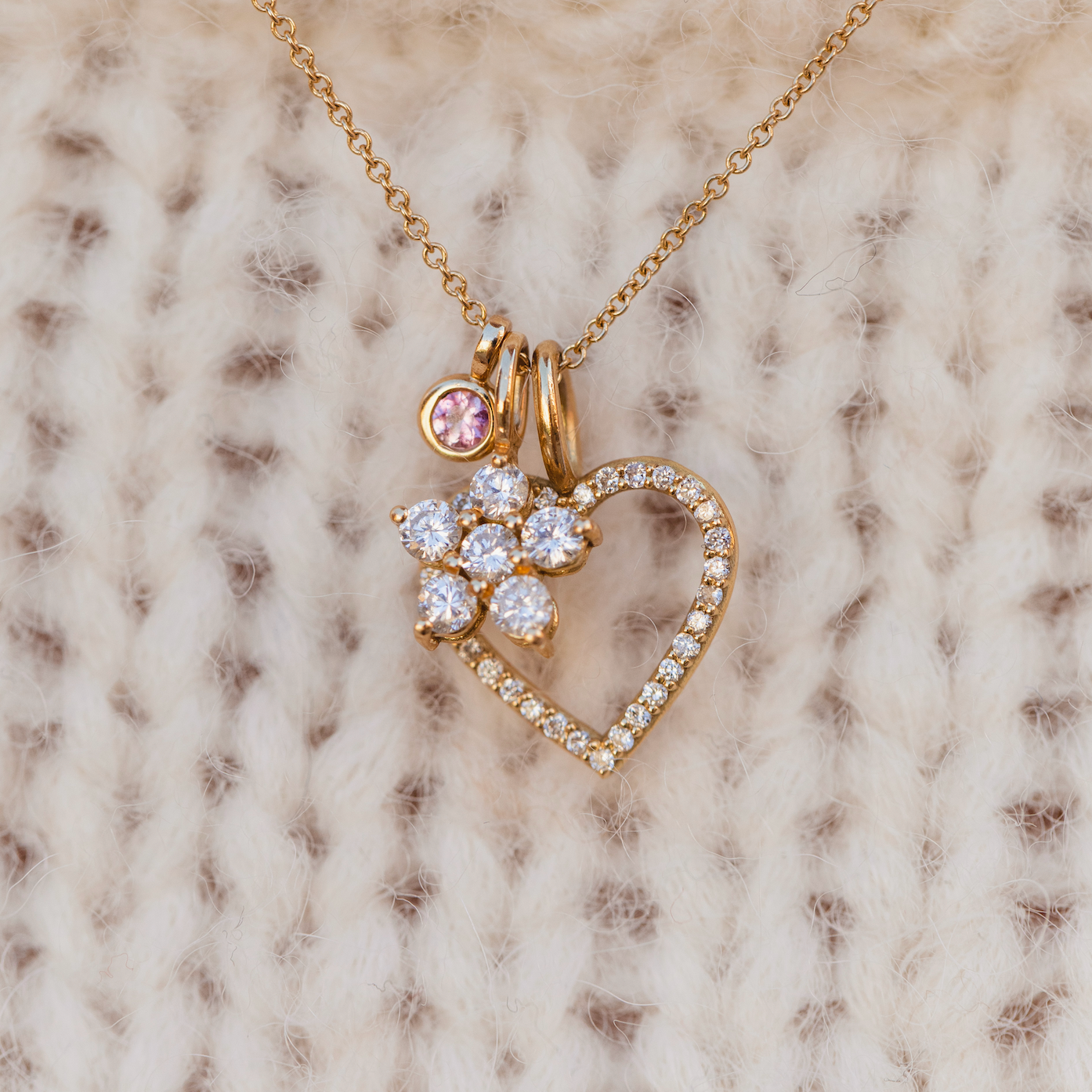 Astrid XL Diamond Heart Pendant – Ebba von Sydow Jewelry