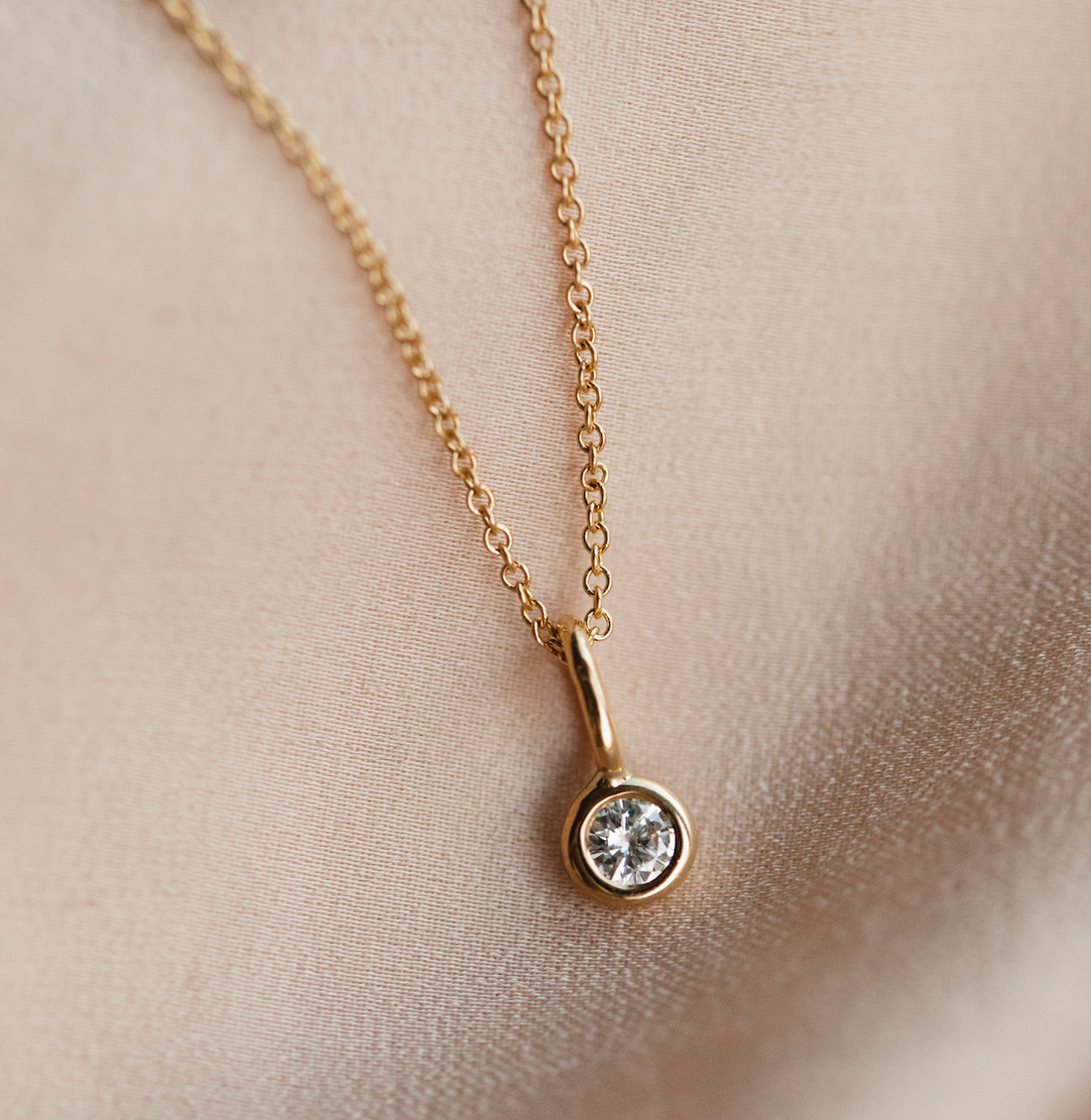 Greta diamanthalsband, 18k gult guld / vitguld