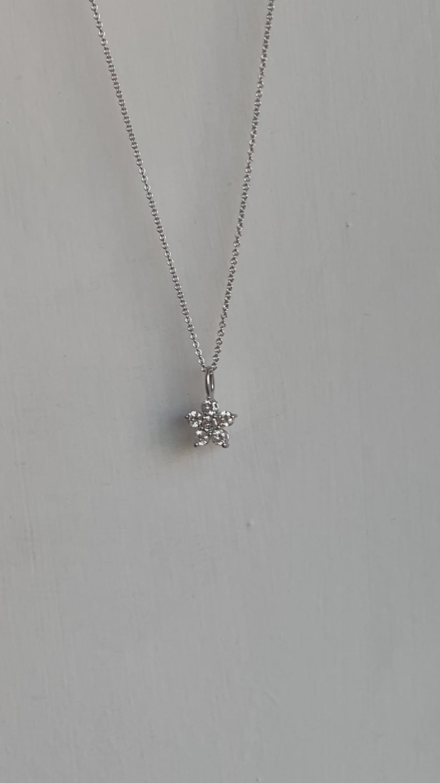 Amy diamantblomma, berlock, 18K gult guld / vitguld