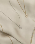 Diamanthjärta Astrid, 18k guld och  Astrid 18k vitt guld  Diamond Heart Necklace
