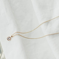 Greta single diamond necklace, 18k gold