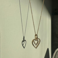 Astrid XL hjärta, diamantberlock, 18k guld/vitguld
